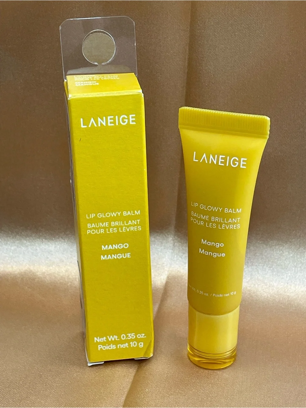 LANEIGE Lip Glowy Balm - Mango 0.35OZ - NIB